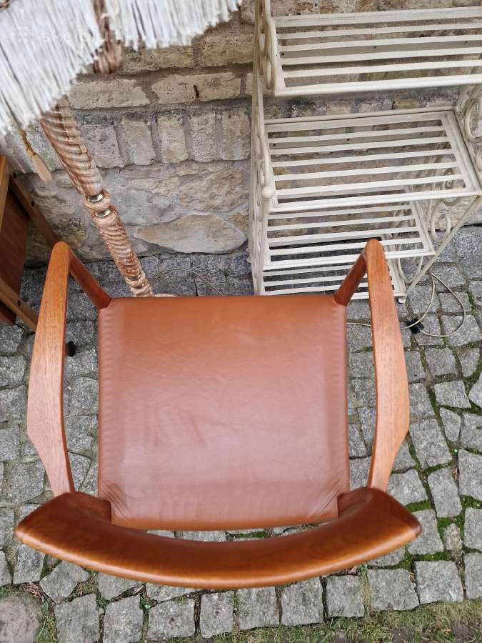 Vintažinis mid century autorinis tikmedžio fotelis - nuotraukos Nr. 16