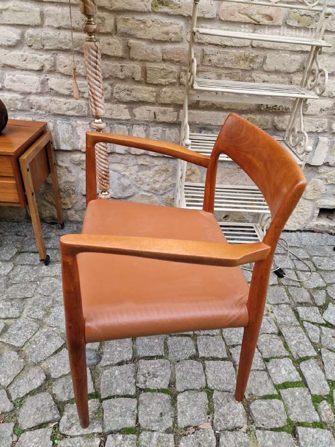 Vintažinis mid century autorinis tikmedžio fotelis - nuotraukos Nr. 18