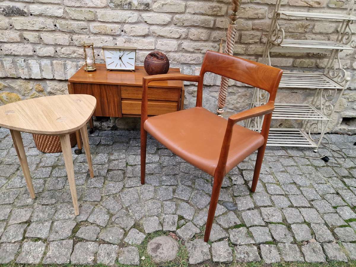 Vintažinis mid century autorinis tikmedžio fotelis - nuotraukos Nr. 21