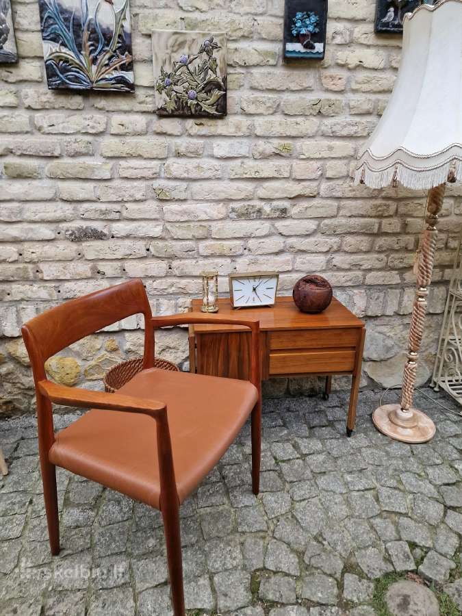 Vintažinis mid century autorinis tikmedžio fotelis - nuotraukos Nr. 23
