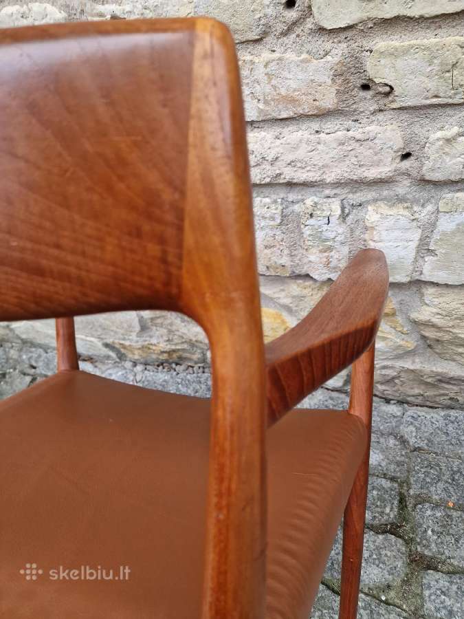 Vintažinis mid century autorinis tikmedžio fotelis - nuotraukos Nr. 32