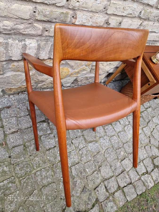Vintažinis mid century autorinis tikmedžio fotelis - nuotraukos Nr. 33