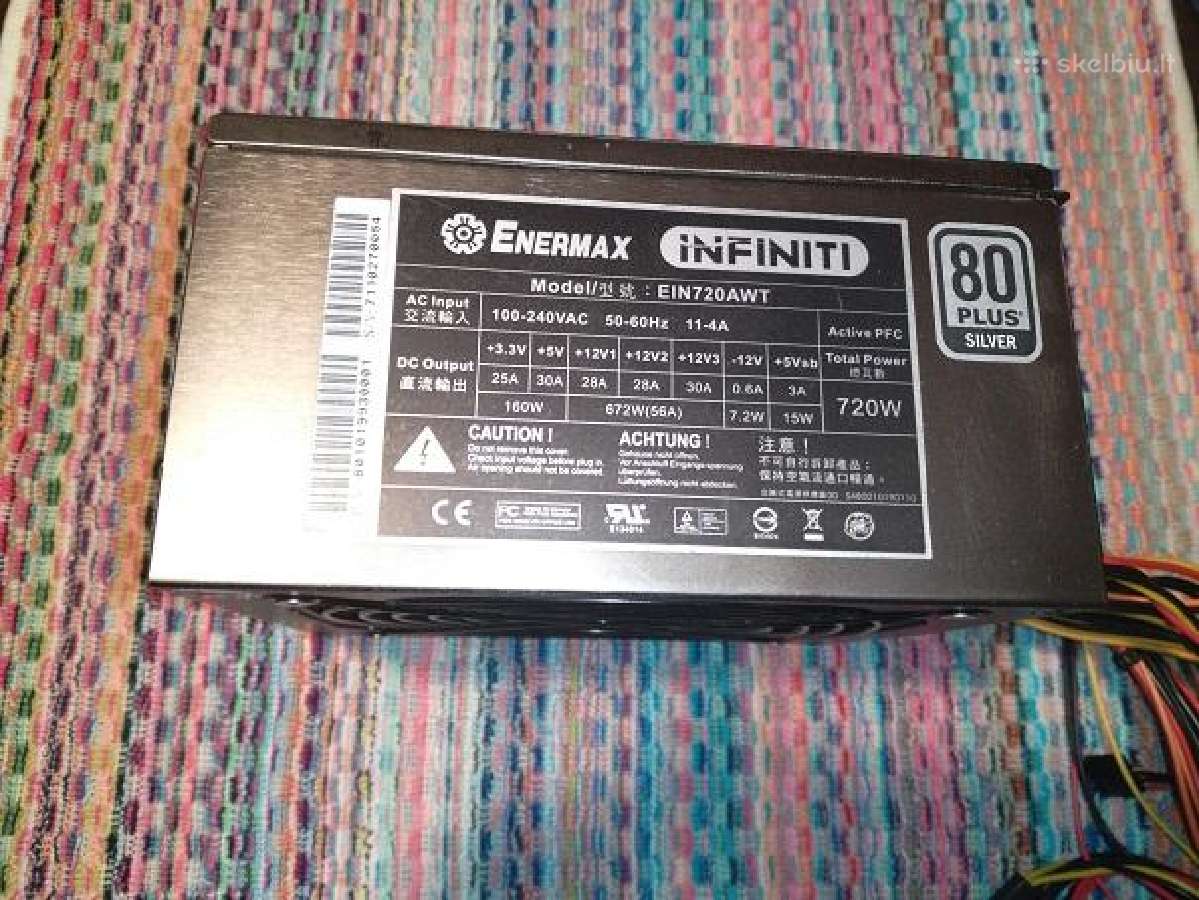 Enermax 720w modulinis Pcie 6pin Silver
