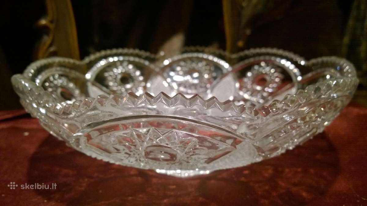 Krištolinė? saldaininė/sausaininė vaza taryb.laikų - nuotraukos Nr. 7