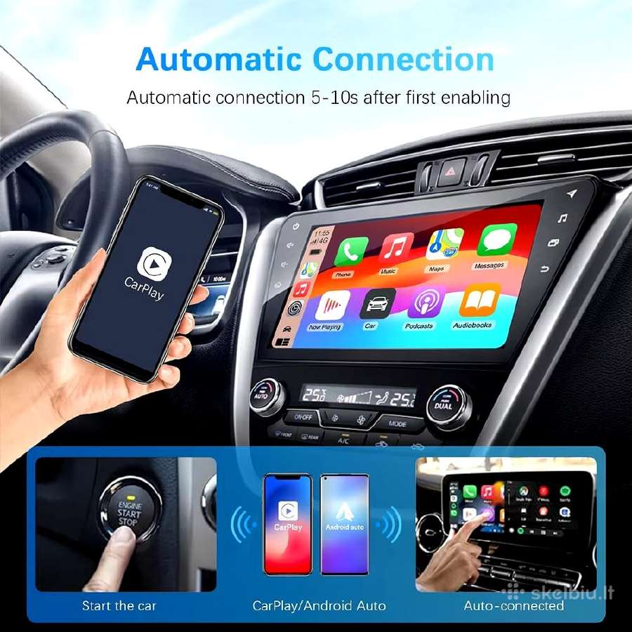 Belaidis Carplay Android Adapteris automobiliams - nuotraukos Nr. 5