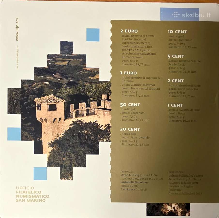 San Marinas 2019 m. euro monetų rinkinys - nuotraukos Nr. 2