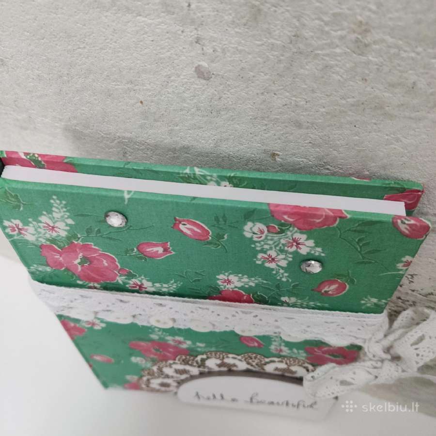 Nauja užrašų knygelė/dienoraštis dekoruota - nuotraukos Nr. 6