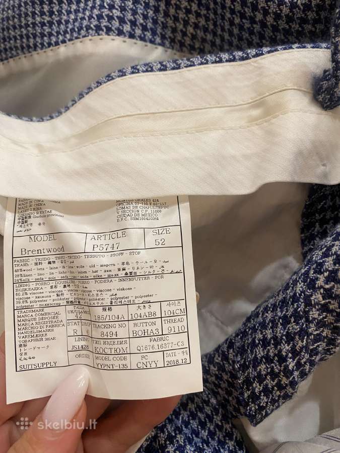 Vestuvinis Suit Supply 3 dalių kostiumas + marškin - nuotraukos Nr. 9