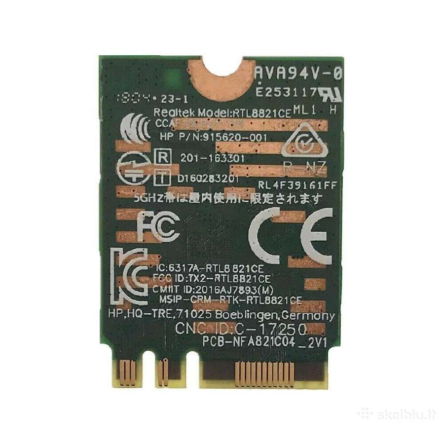 WiFi adapteris su Bluetooth Hp Realtek Rtl8821ce - nuotraukos Nr. 2