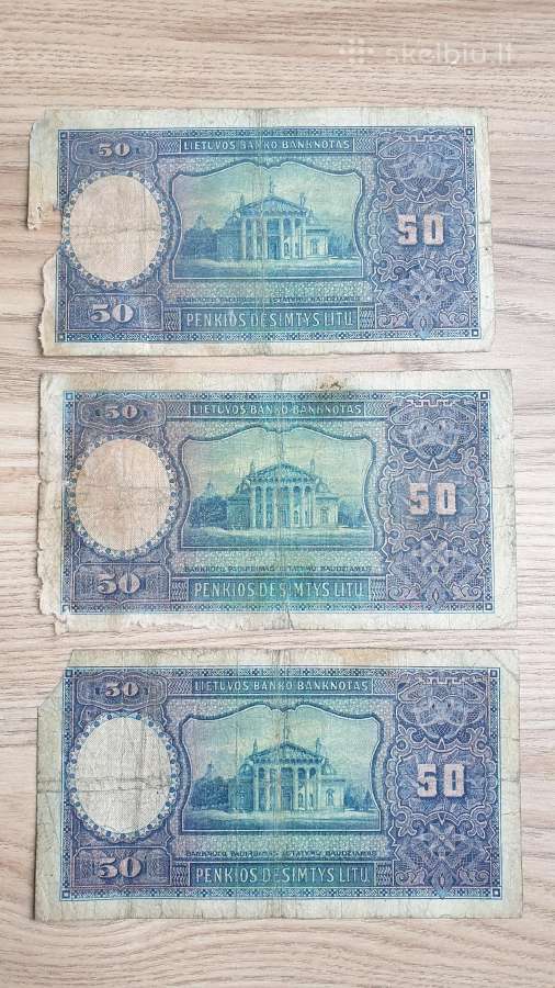 Pigūs 1928 metų smetoniški 50 litų - nuotraukos Nr. 2