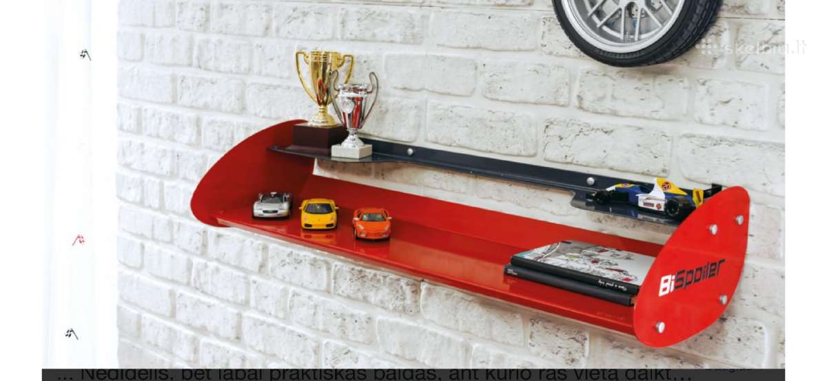 Pakabinama lentyna vaiku kambariui Champion Racer - nuotraukos Nr. 2
