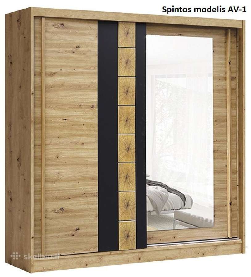 Spintos stumdomų durų, 200 cm. pločio