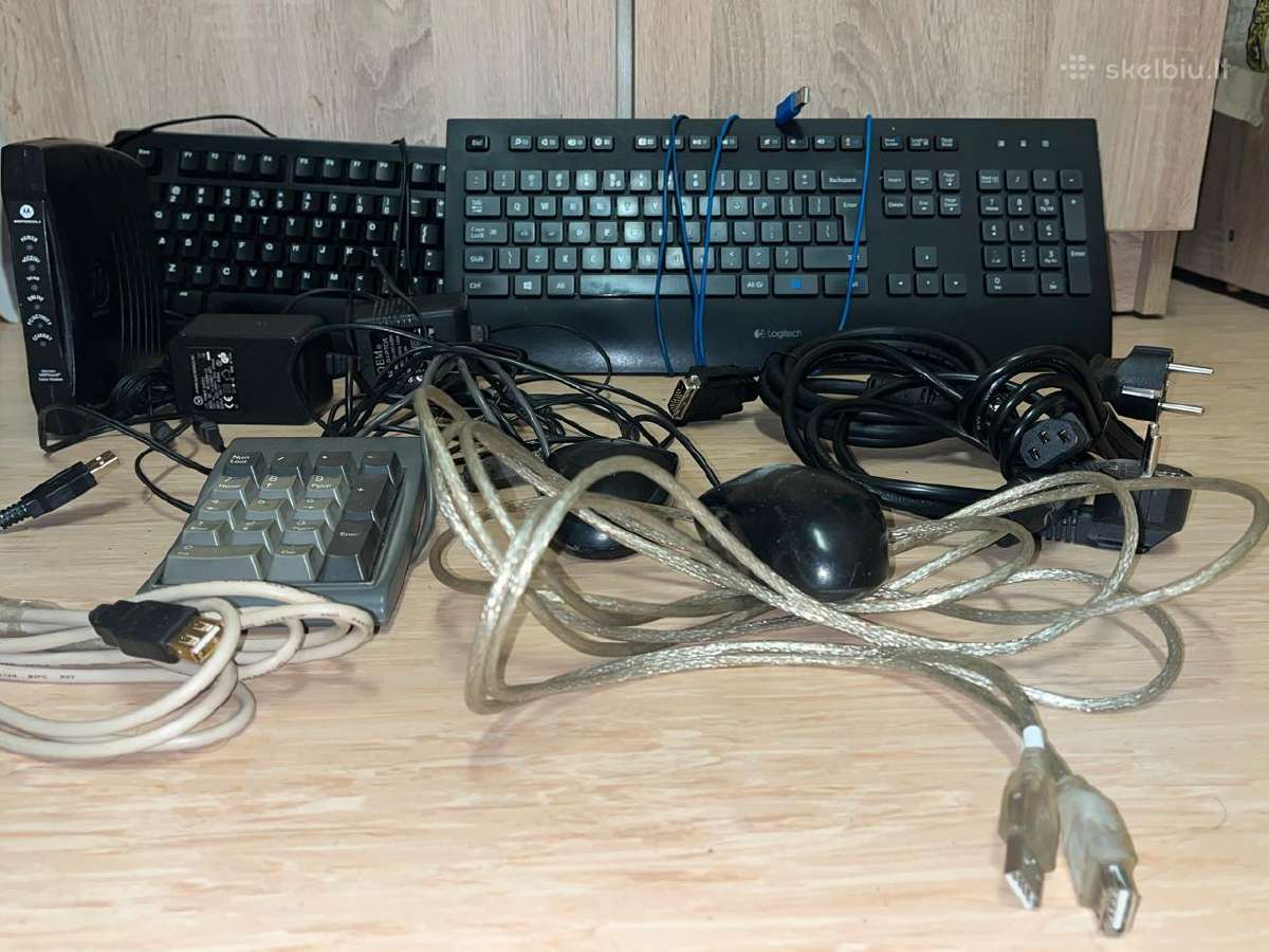 Computer keyboards, mouse, cables and other parts