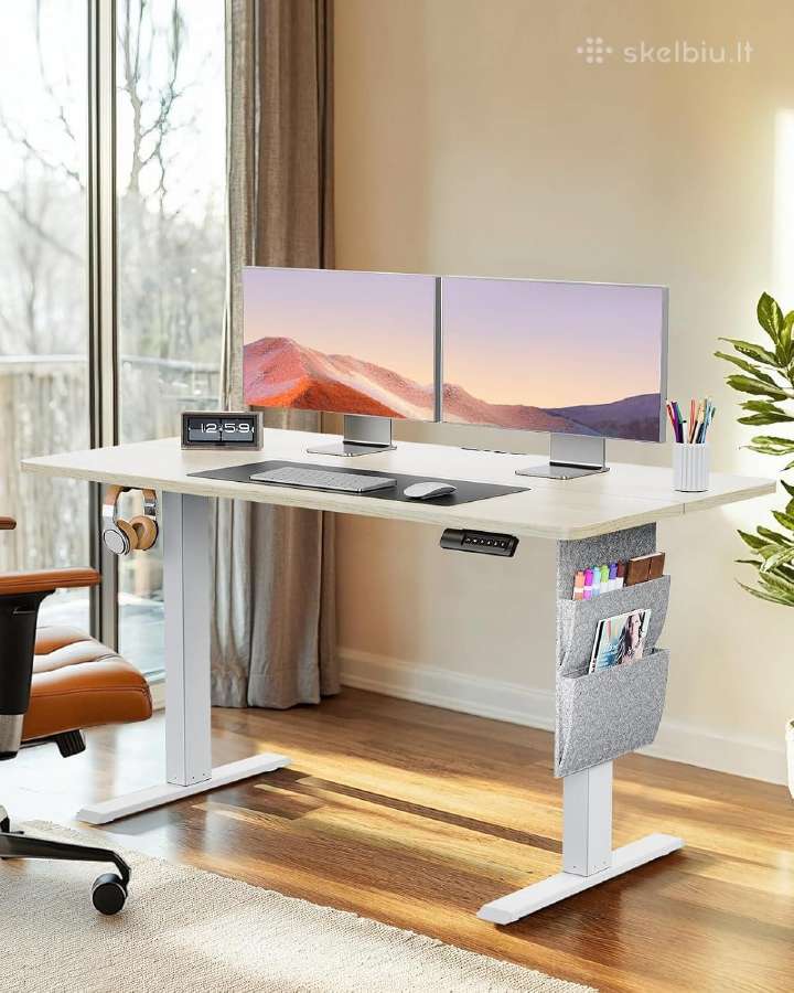 Elektrinis reguliuojamo aukščio stalas 120x60cm - nuotraukos Nr. 6