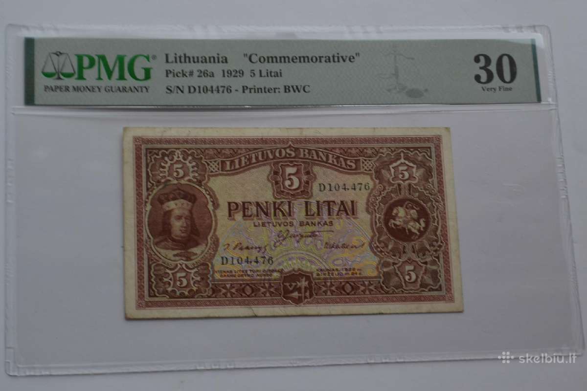 5 Litai 1929 m.