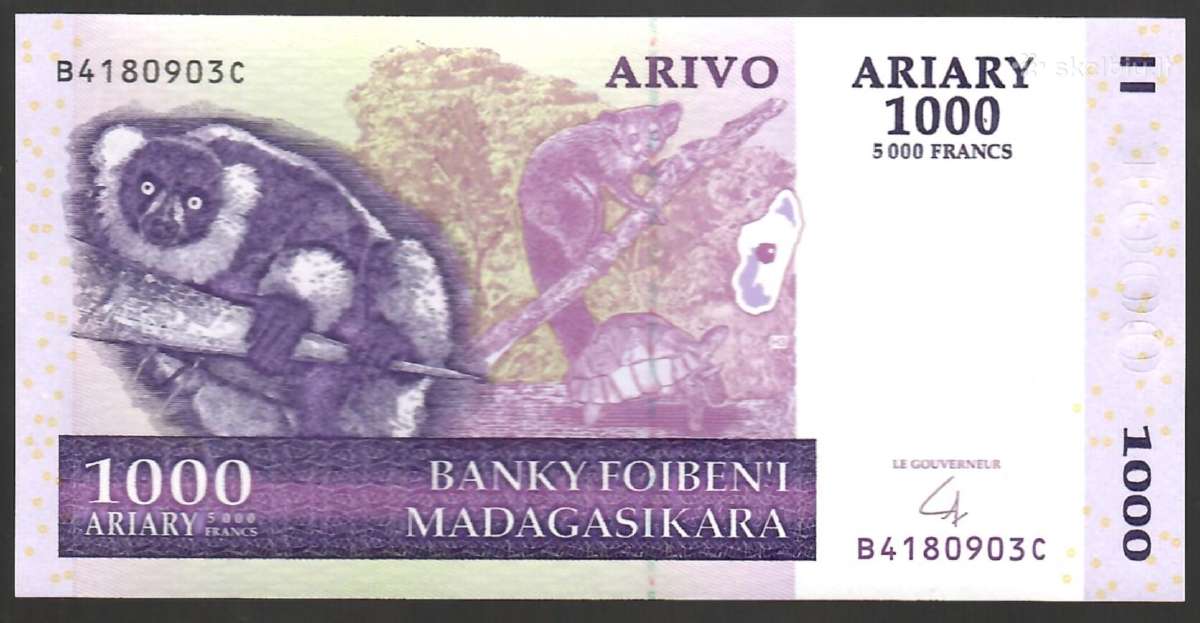 Madagaskaro banknotai - nuotraukos Nr. 3
