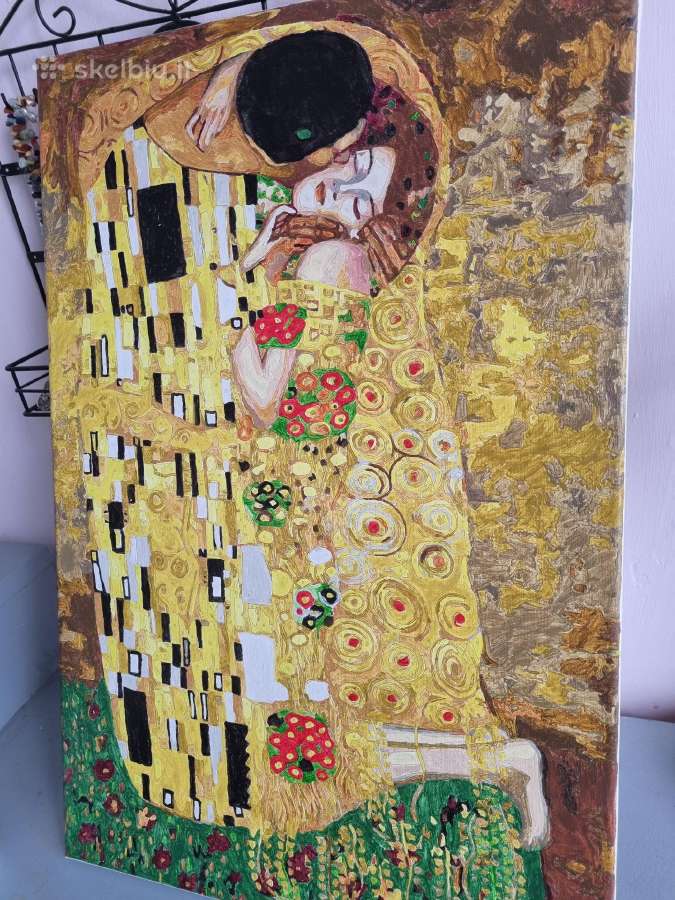 Gustav Klimt bučinys. Piešimas pagal numerius. - nuotraukos Nr. 2