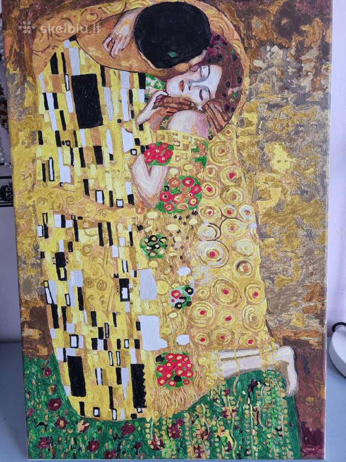 Gustav Klimt bučinys. Piešimas pagal numerius. - nuotraukos Nr. 3