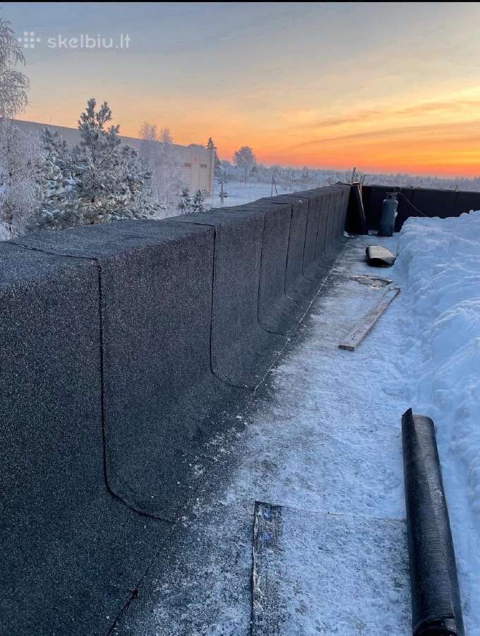 Plokščių stogų dengimas remontas Prilydoma danga - nuotraukos Nr. 27