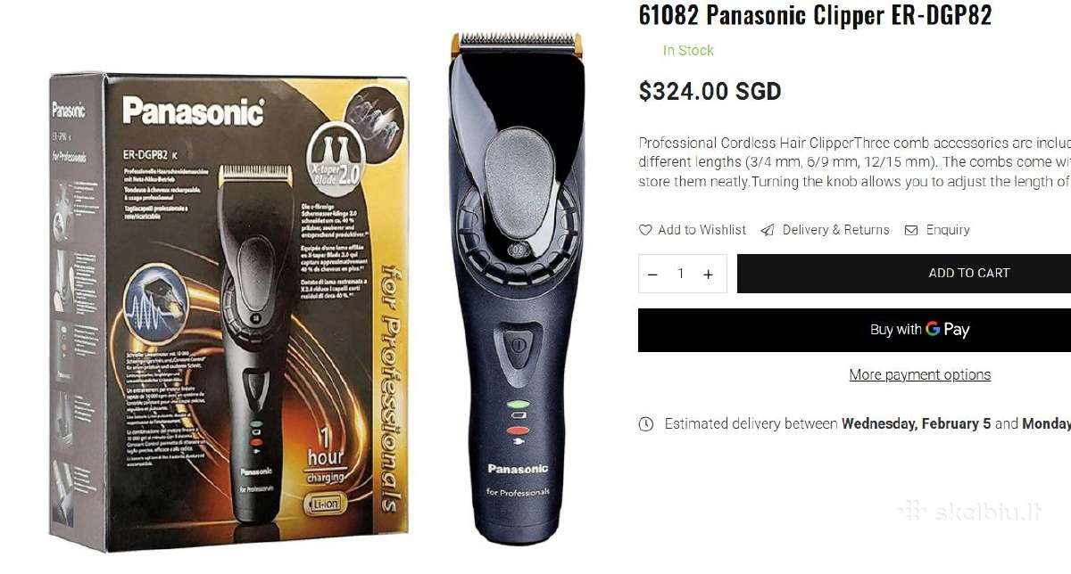 Plauku kirpimo masinele Panasonic Er-hgp82 K - nuotraukos Nr. 2