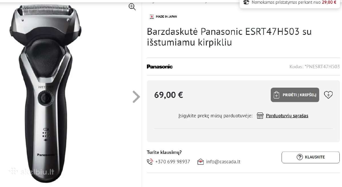 Barzdaskutė Panasonic Esrt47