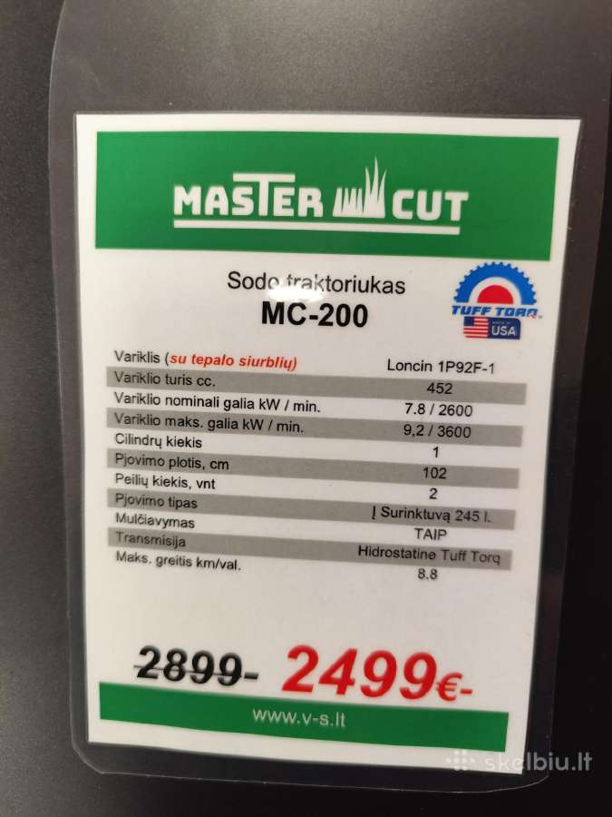 Akcija Naujas Sodo traktoriukas žoliapjovė - nuotraukos Nr. 8