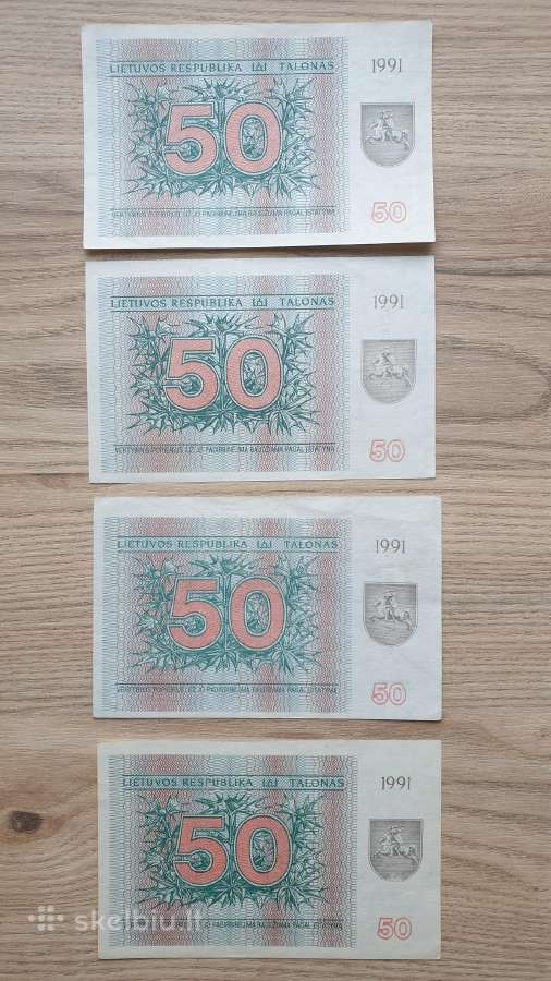 1991 metų 50 talonų Briedis su užrašais - nuotraukos Nr. 5