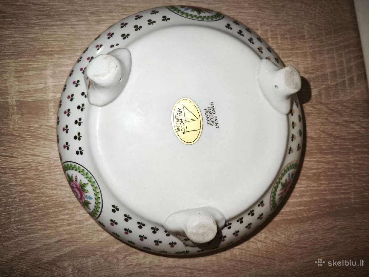 Limoges indas, Varpas, Prespapjė, kiškis, vaza - nuotraukos Nr. 6