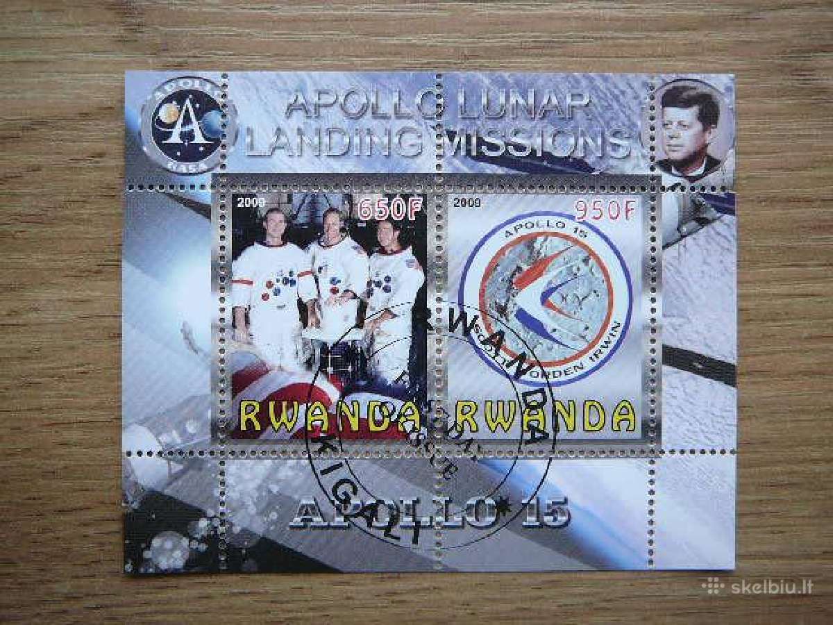 Apollo 15 Kosmosas Ruanda 2009 antsp. s363