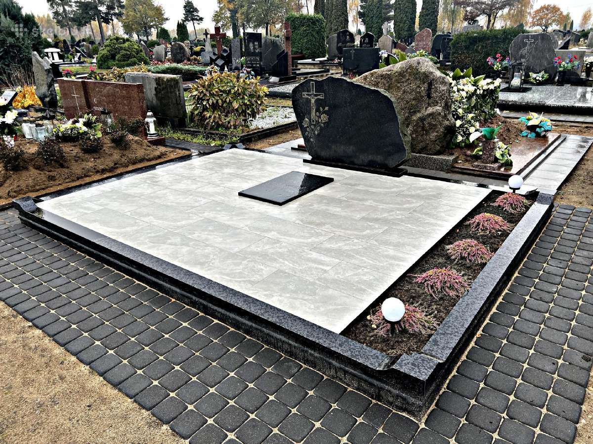 Paminklai,dengimas plokštėmis,kapų tvarkymas.vazos - nuotraukos Nr. 22