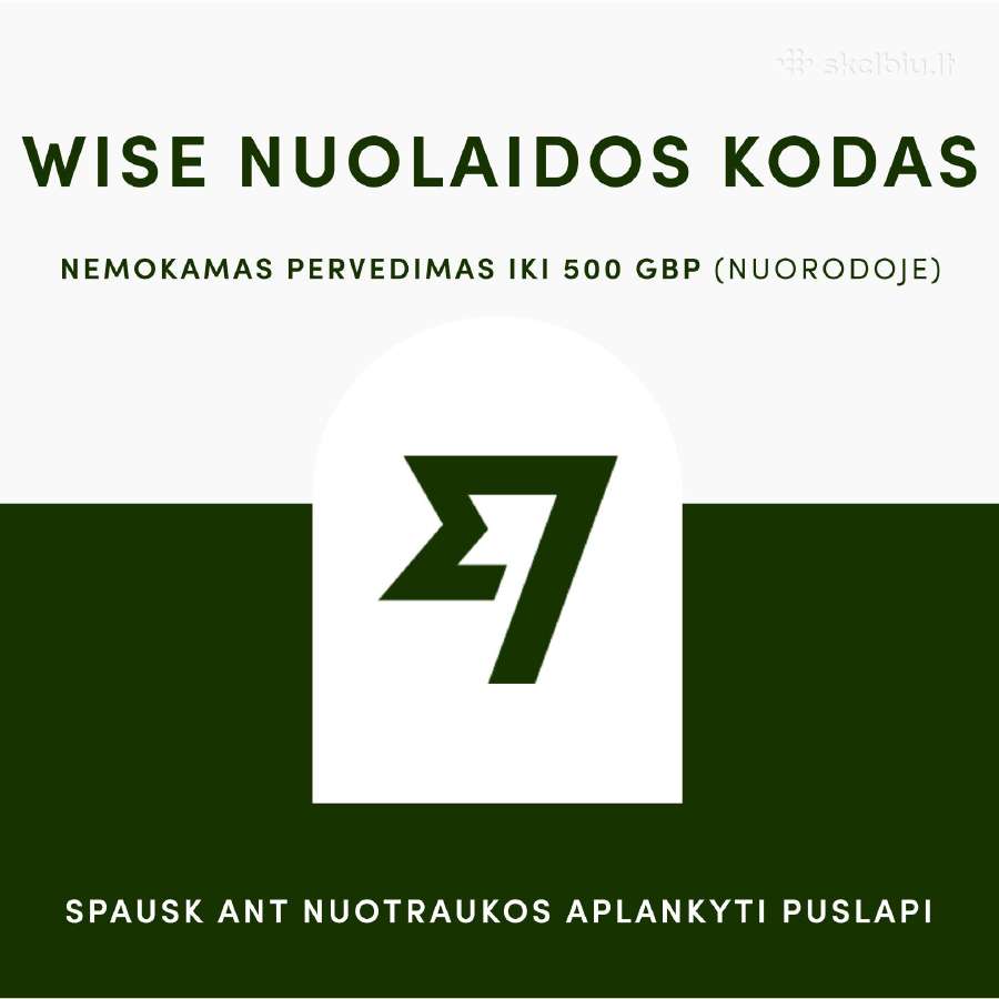 Wise Nuolaidos Kodas (500 Gbp)