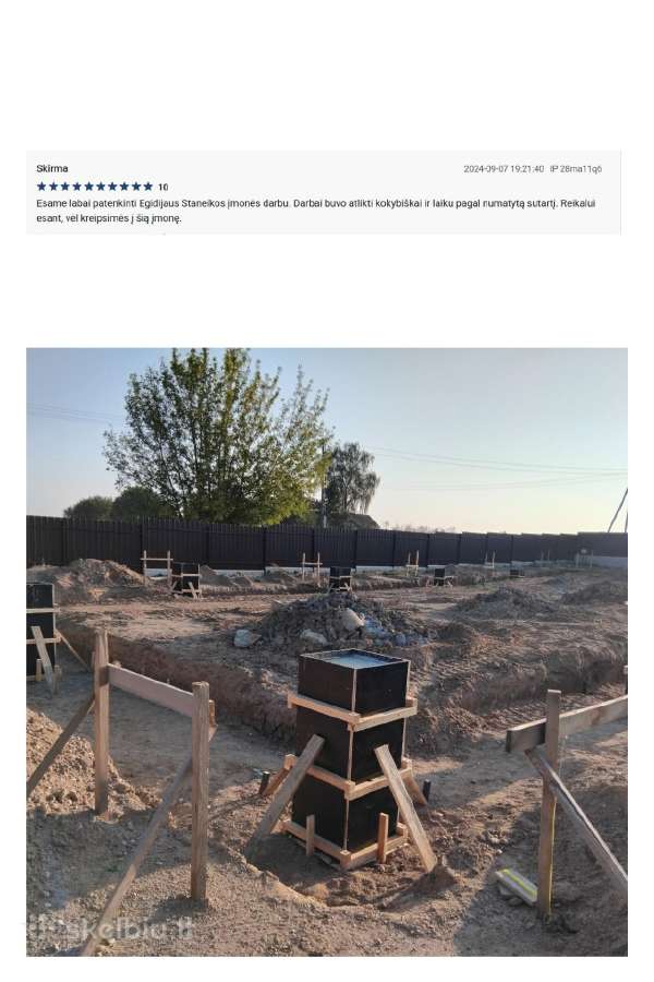 Pamatų įrengimas, indžinerinių tinklų įrengimas - nuotraukos Nr. 8