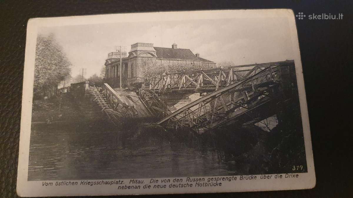 Senas atviruka Mitau / Jelgava 1917m .