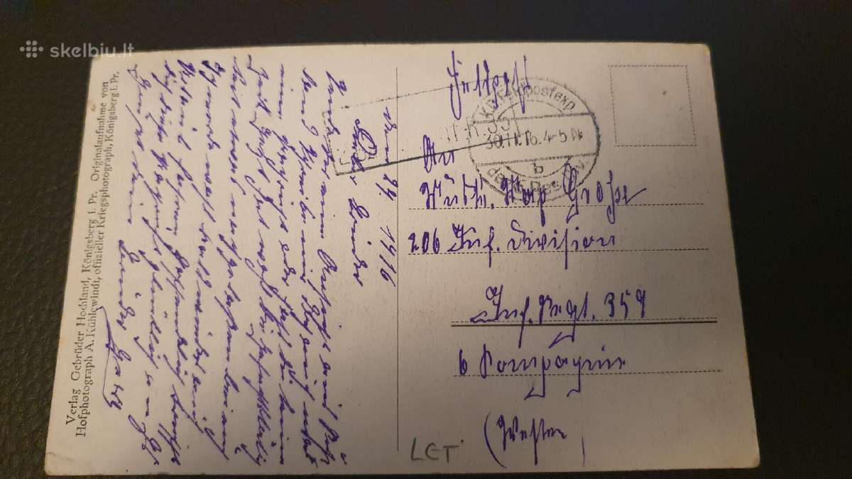 Senas atvirukas Mitau / Jelgava 1916 m. - nuotraukos Nr. 2