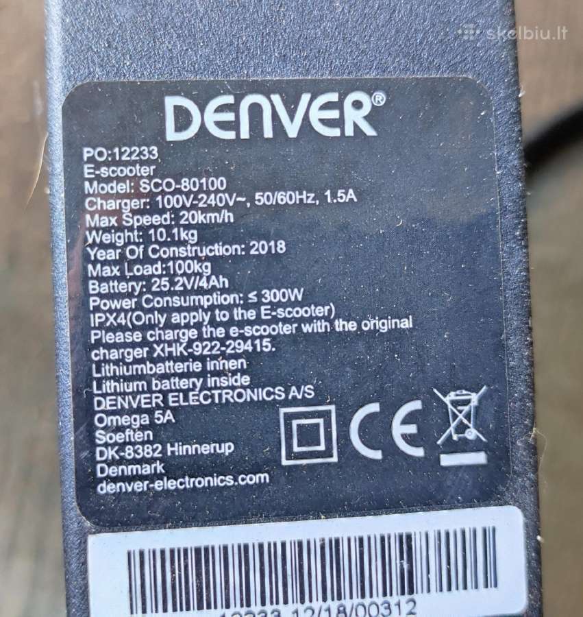 Denver paspirtuko dalys
