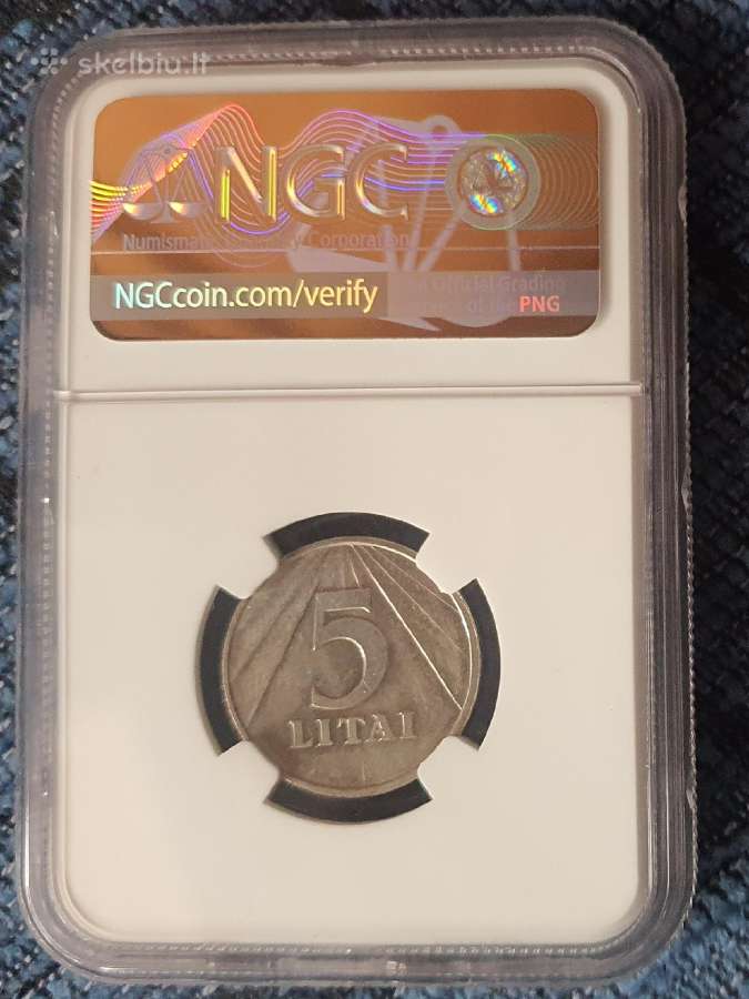 Moneta 5 litai 1991 Ms63