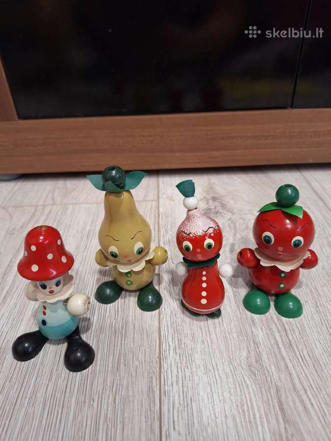 Vintažiniai mediniai žaisliukai