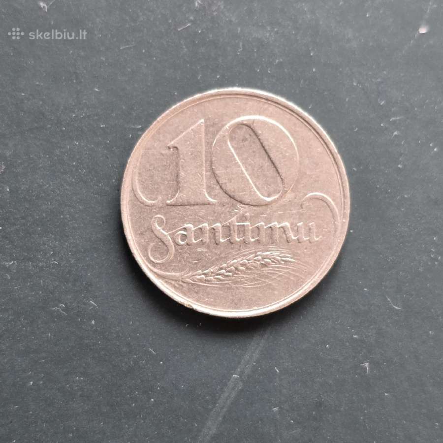 Latvija 1922 10 santimu Ni - nuotraukos Nr. 2