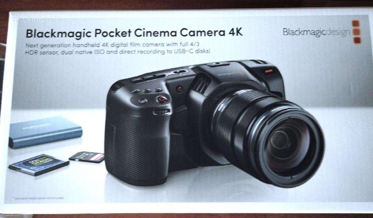 Blackmagic cinema pocket 4k nauja su objektyvu