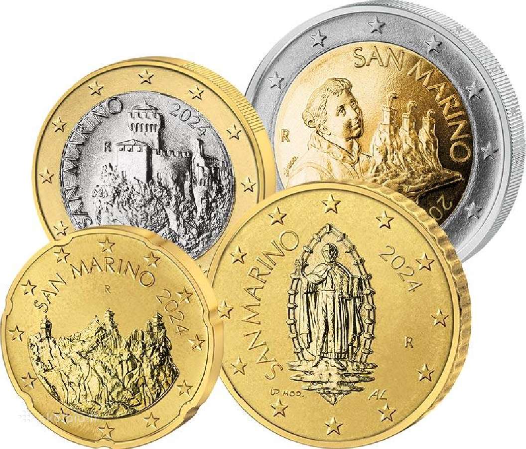 San Marino 2024 apyvartinės Unc monetos