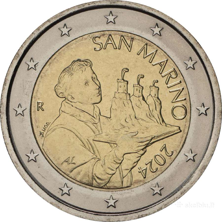 San Marino 2024 apyvartinės Unc monetos - nuotraukos Nr. 3