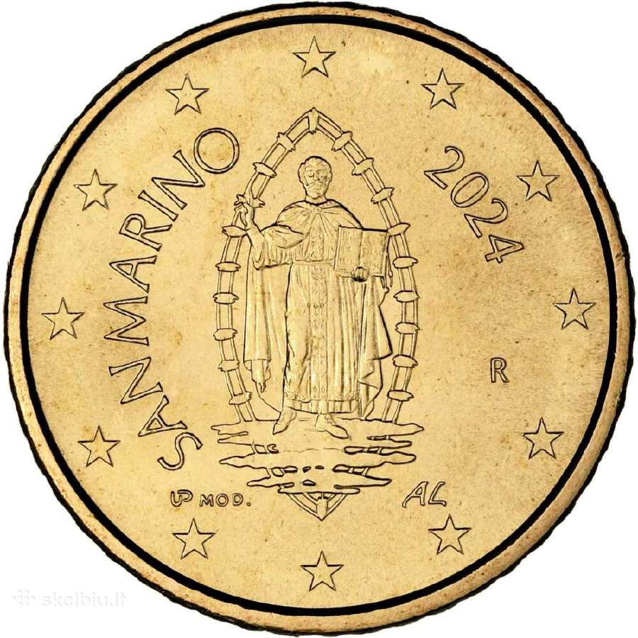 San Marino 2024 apyvartinės Unc monetos - nuotraukos Nr. 7