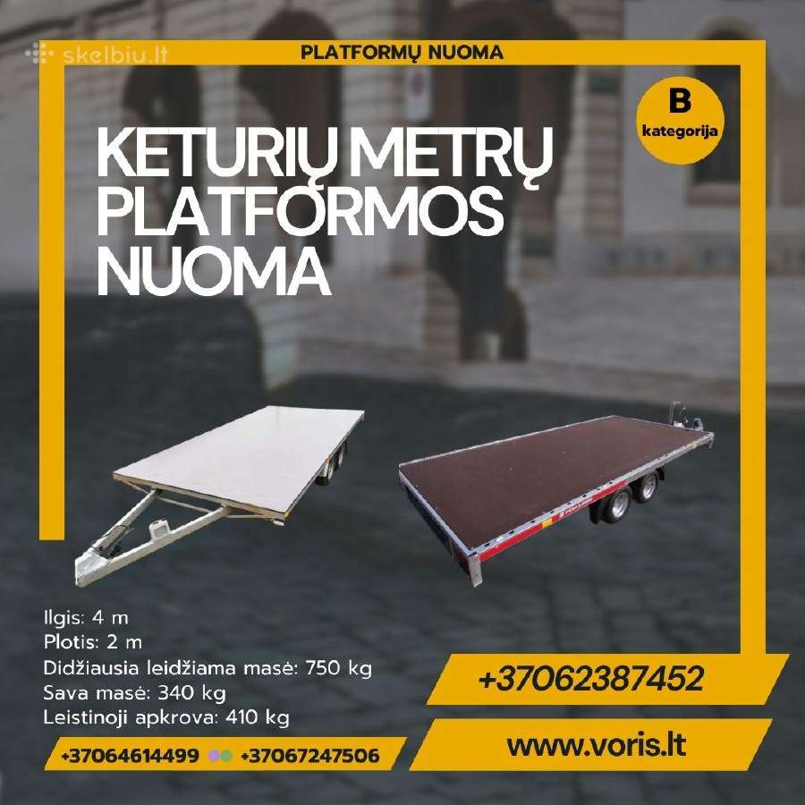 Platformu , traliuku ir priekabu Nuoma ! - nuotraukos Nr. 37