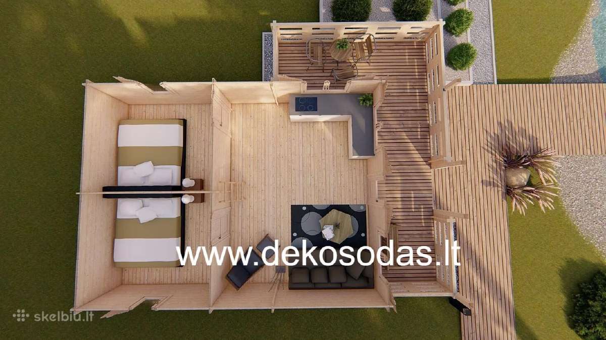 Medinis sodo namelis Maxi Lora 6x8 - nuotraukos Nr. 6
