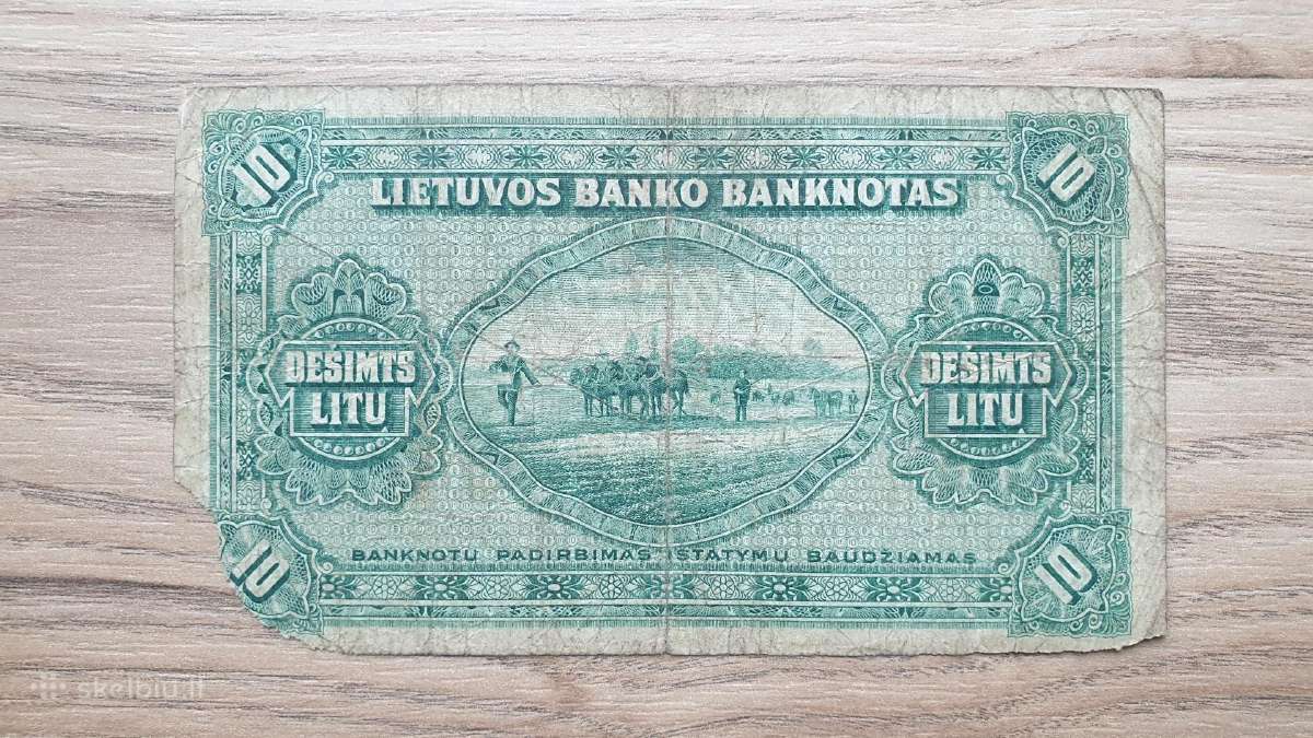 1927 metų 10 litų Lietuva - nuotraukos Nr. 2
