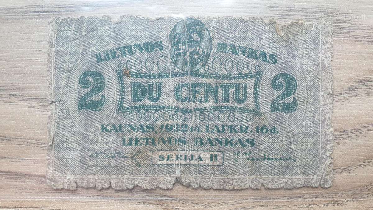 1922 metų 2 centai Lietuva