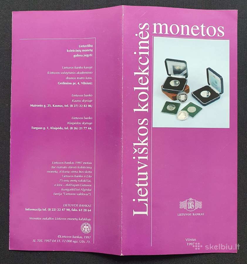 Lankstinukas 1997 Lietuviškos kolekcinės monetos - nuotraukos Nr. 3