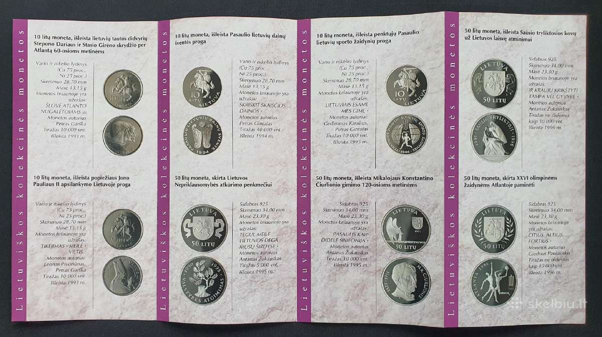 Lankstinukas 1997 Lietuviškos kolekcinės monetos - nuotraukos Nr. 5