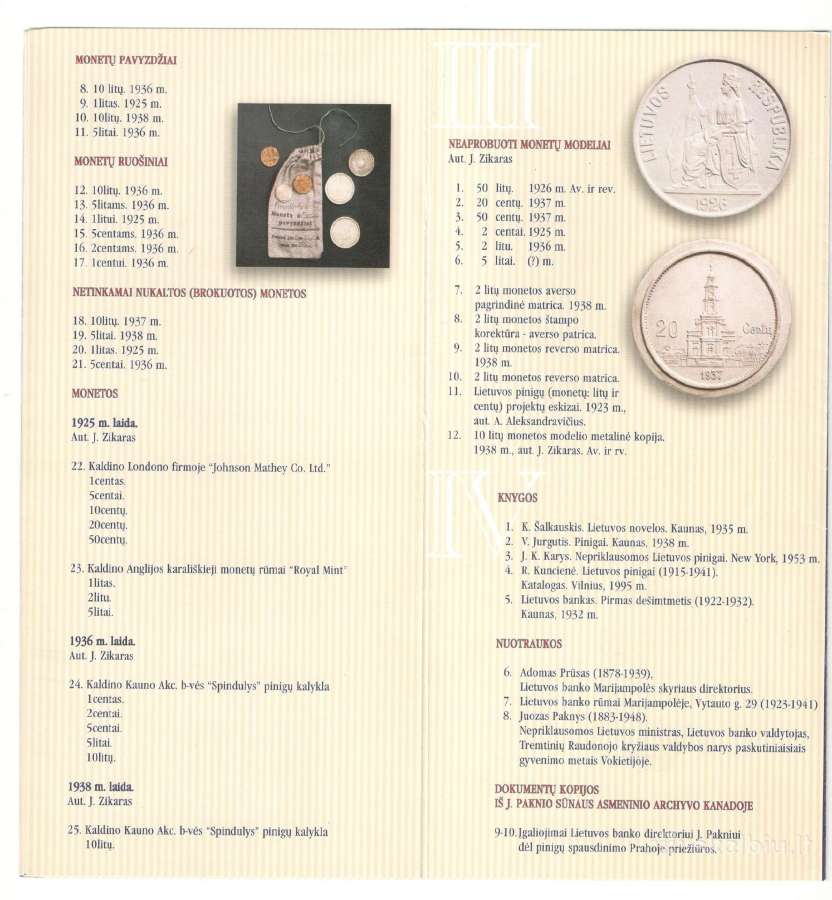 Lankstinukas Lietuvos bankas 75 metai 1997 - nuotraukos Nr. 4