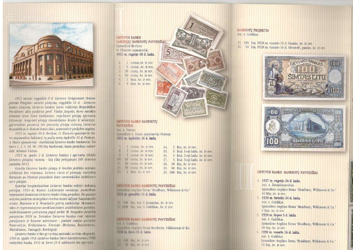 Lankstinukas Lietuvos bankas 75 metai 1997 - nuotraukos Nr. 2